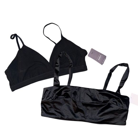 Auden Other - Auden Luxury Collection Black Bralette Set Triangle and Bandeau Styles MED NEW